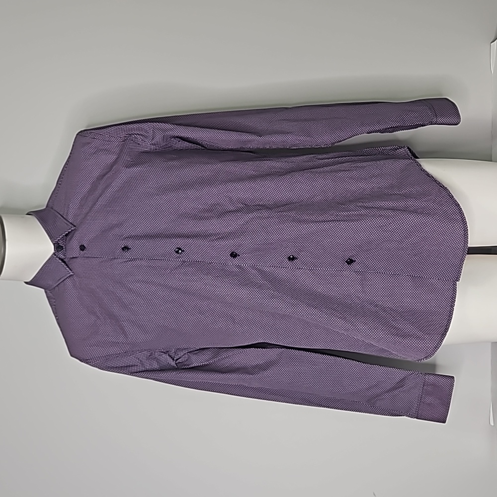 Zara man slim fit XL men's purple pattern long sleeve button down shirt